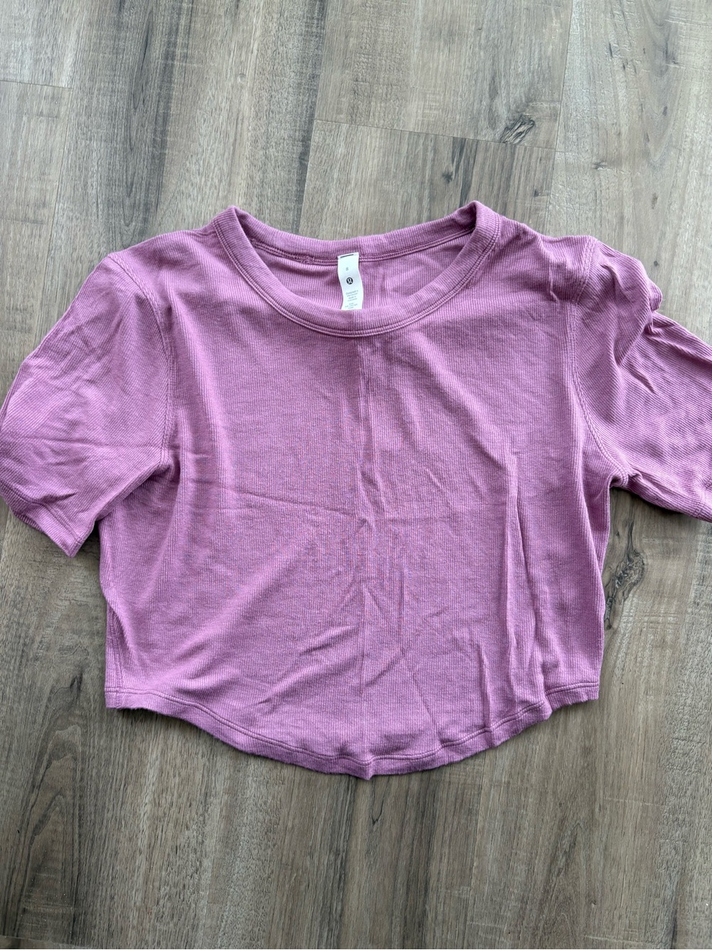 lululemon athletica Cropped Crewneck Top in Dusty Rose
